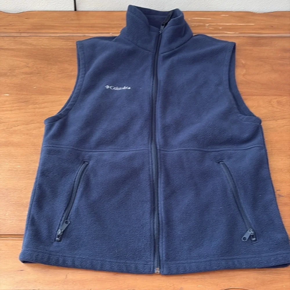 Columbia Men's Deep Blue Fleece Vest Size Medium